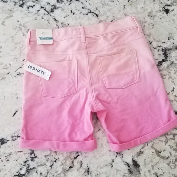 Old Navy Mid Length Shorts Pink Multi Color - Picture 2 of 3